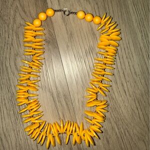 ⭐️Vibrant Yellow Beaded‎ Necklace⭐️